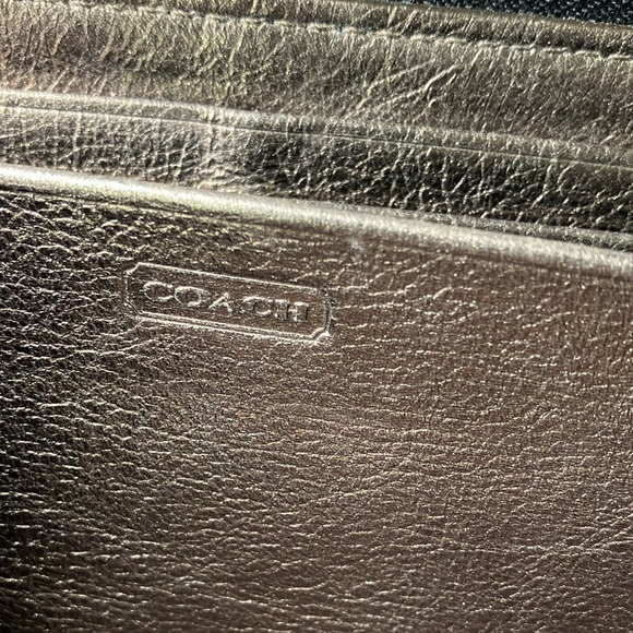 Coach Madison Black Embossed Croc zip around accordion wallet. - Picture 6 of 10